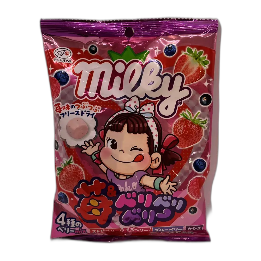 FUJIYA Milky Strawberry & Berry Bag 65G