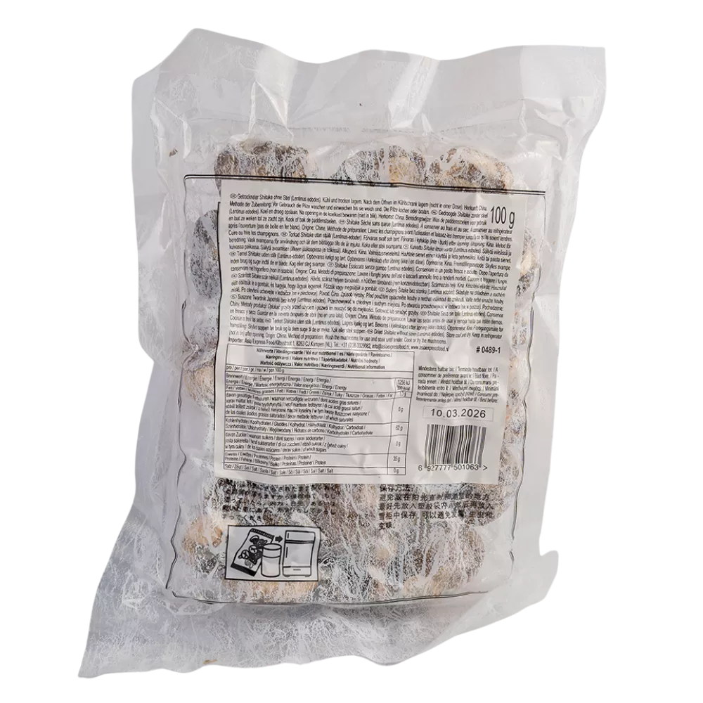 MOUNTAINS Getrocknete Shiitake ohne Stiel 100G