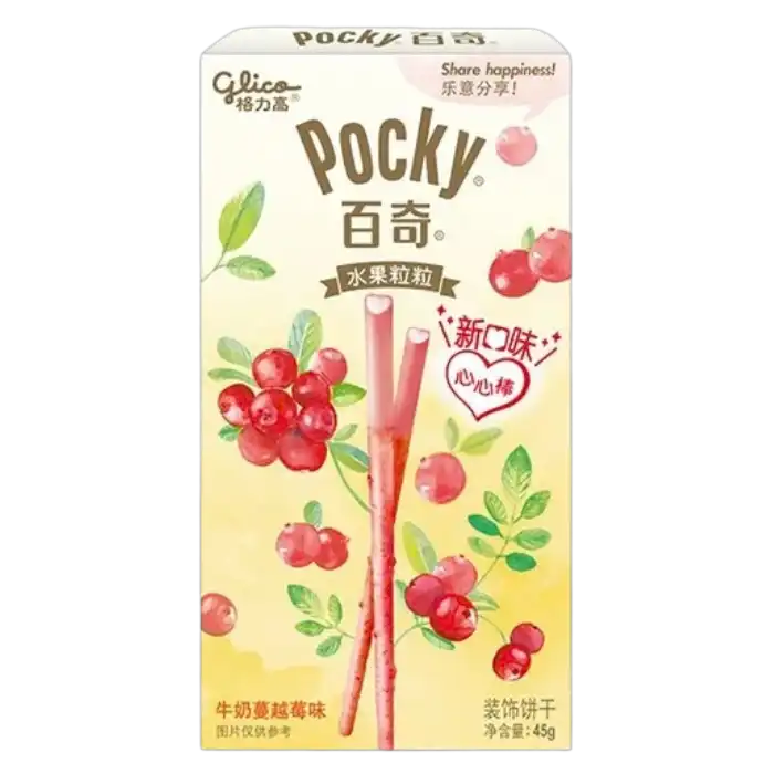 POCKY Biskuit Sticks Milky Cranberry Heart 45G