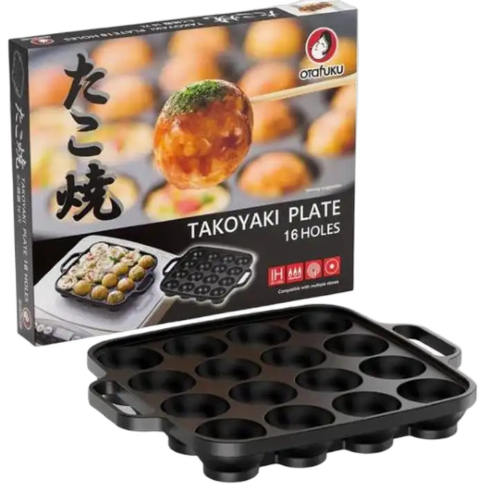 OTAFUKU Cast Iron Takoyaki Plate 16 holes