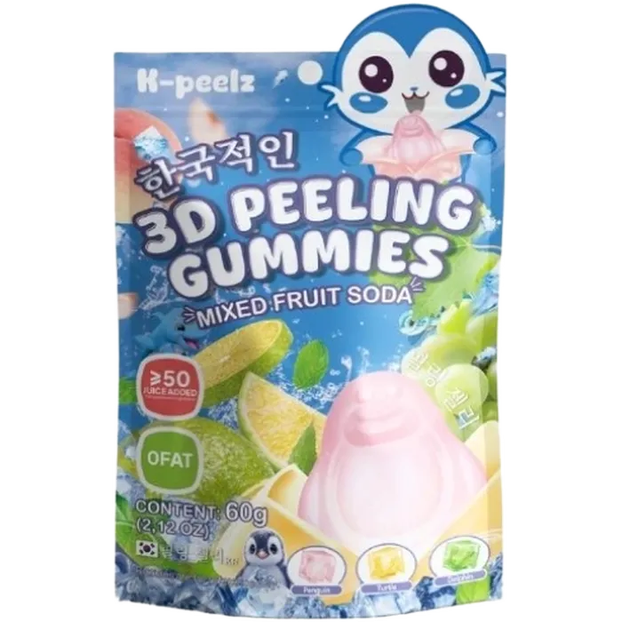 K-PEELZ Peelable Gummies Mixed Fruit Soda 60G