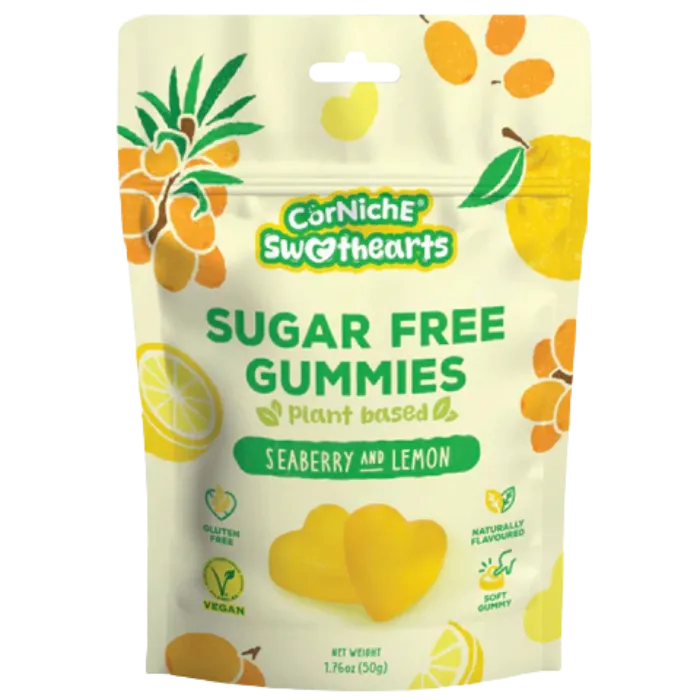 CORNICHE Sugarfree Gummie Sanddorn&Zitrone 50G