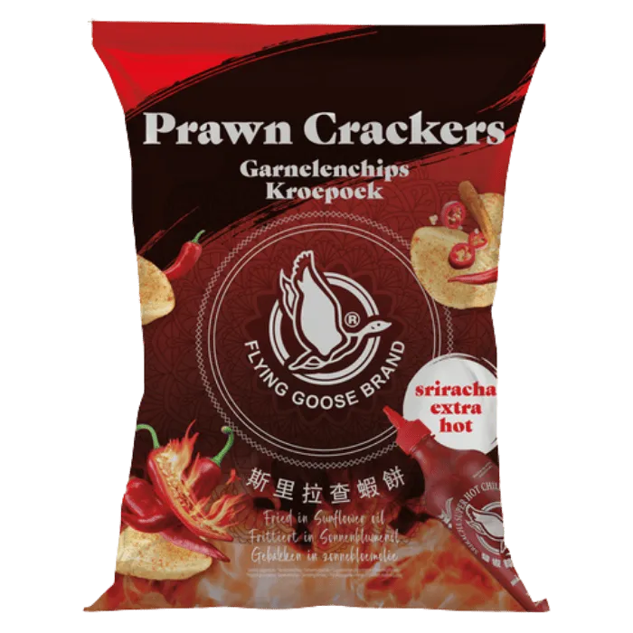 FLYING GOOSE Garnelen Chips extra-scharf 80g