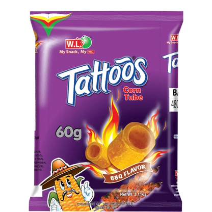 Tattos Corn Tube BBQ 60g