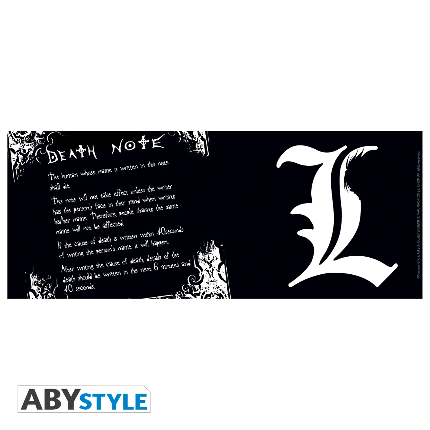 DEATH NOTE Mug 320ML L & Rules
