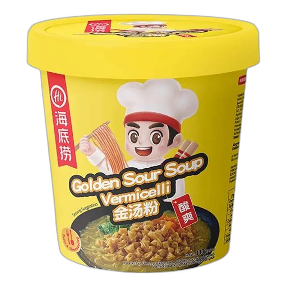 HAIDILAO Golden Sour Instantnudeln – Pikant & Vegan – 130g
