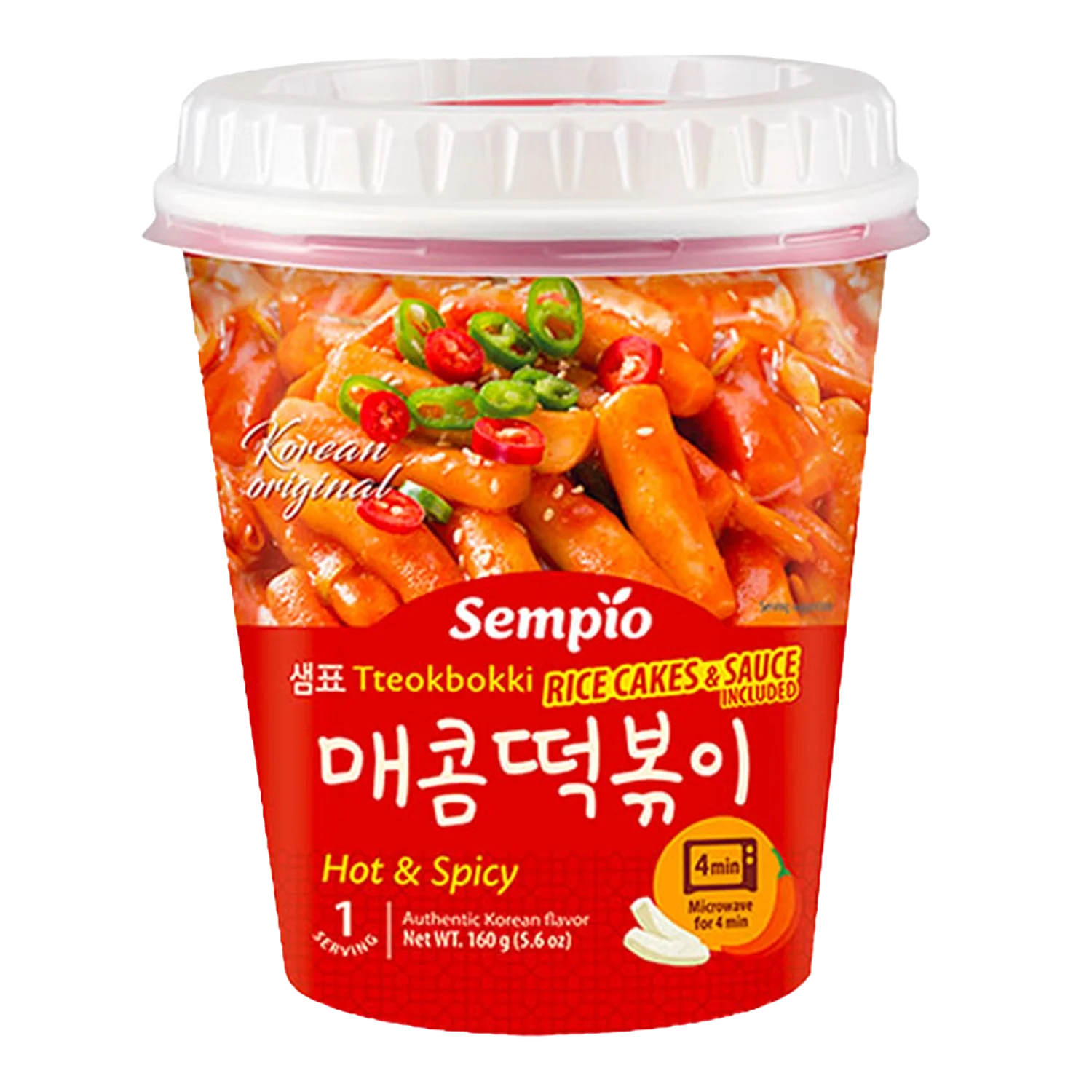 SEMPIO Tteokbokki m.Sauce Hot&Spicy Cup 160G