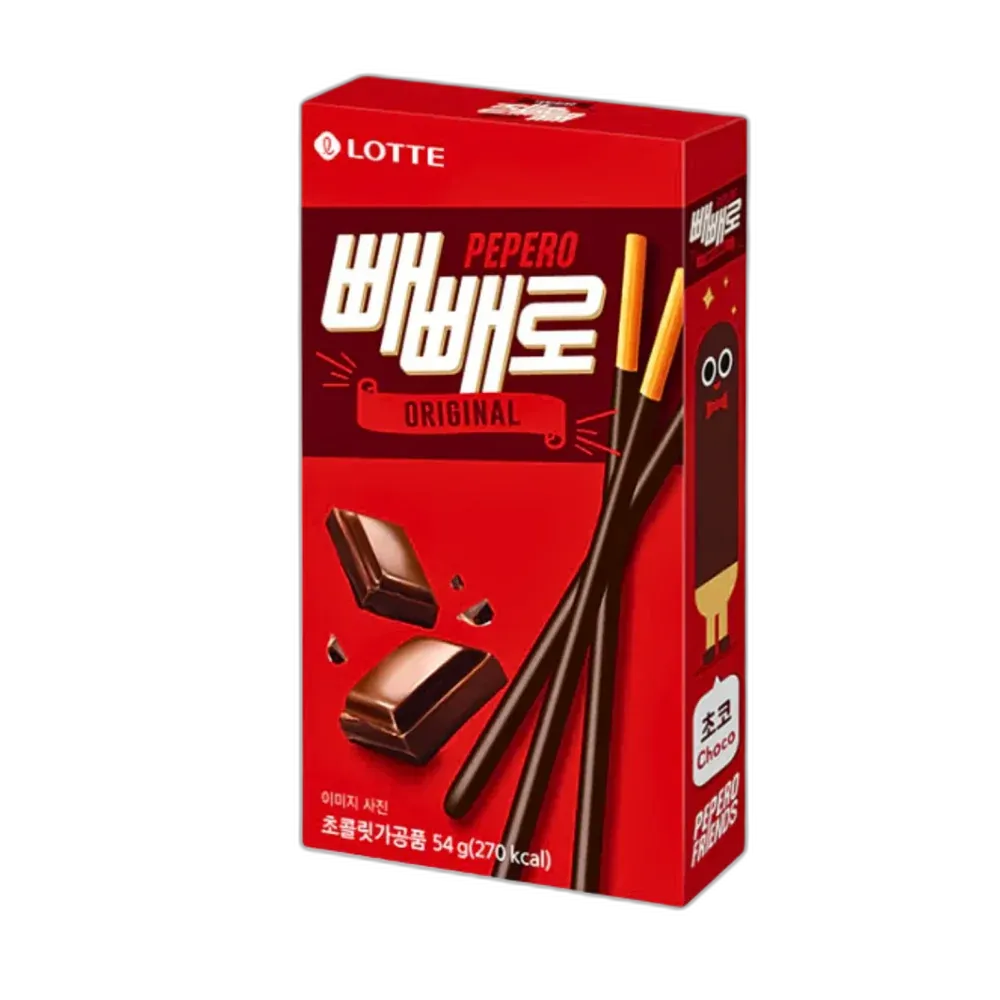 Pepero Original Biskuitsticks mit Schokolade – 54g koreanischer Snack