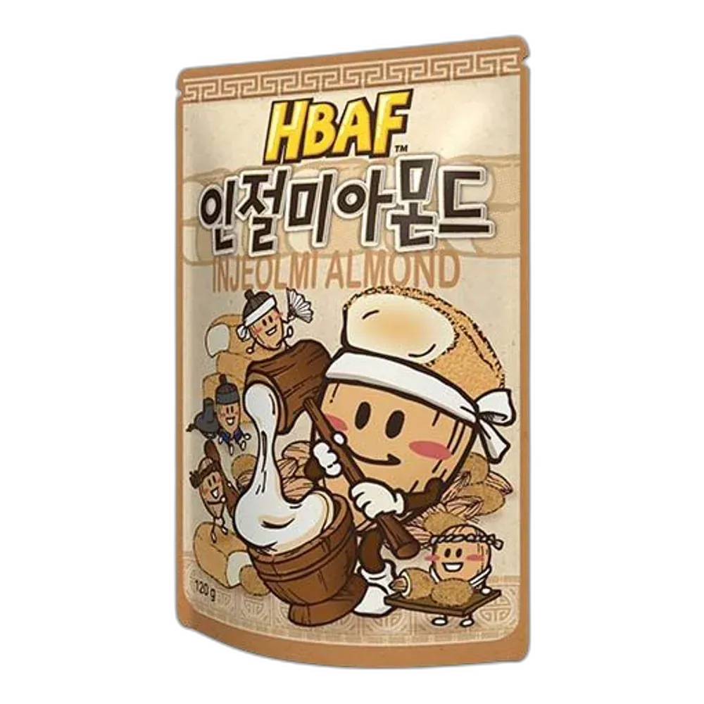HBAF Mandeln Injeolmi Geschmack 120G – Süße Mandeln für Tee und Kaffee