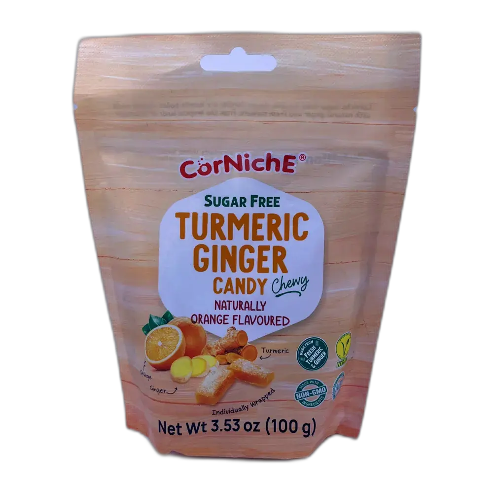 CORNICHE Tumeric Ginger Candy Orange 100G