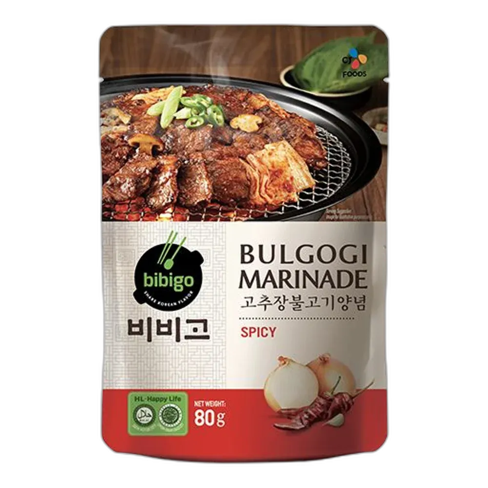 BIBIGO Bulgogi Marinade Spicy 80g – Koreanische BBQ-Sauce