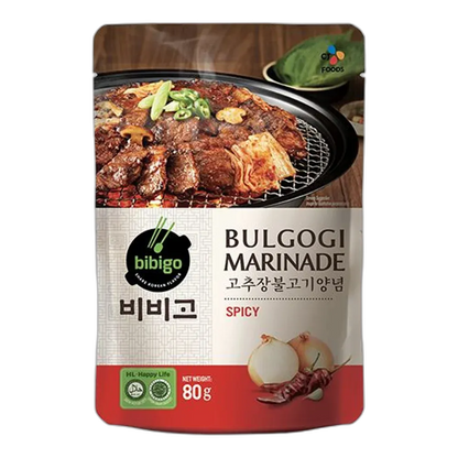 BIBIGO Bulgogi Marinade Spicy 80g – Koreanische BBQ-Sauce