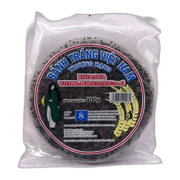 HS Reispapier mit schwarzem Sesam 400G