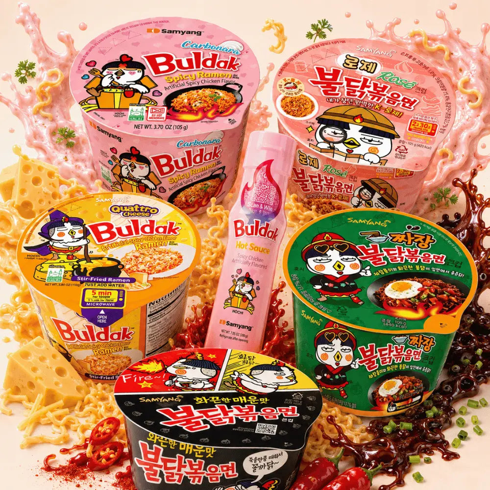 SAMYANG Buldak Bowl Tasting Flight 5 Flavours + Sauce